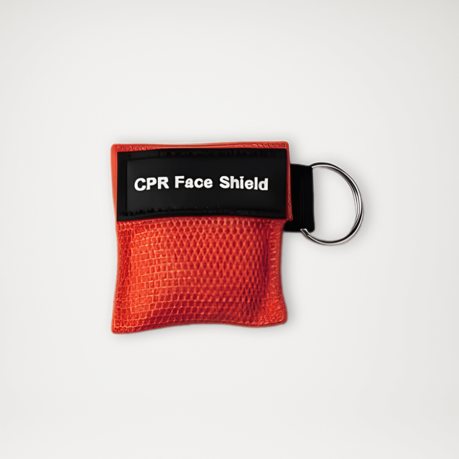 Maska CPR do sztucznego oddychania w kolorze czerwonym