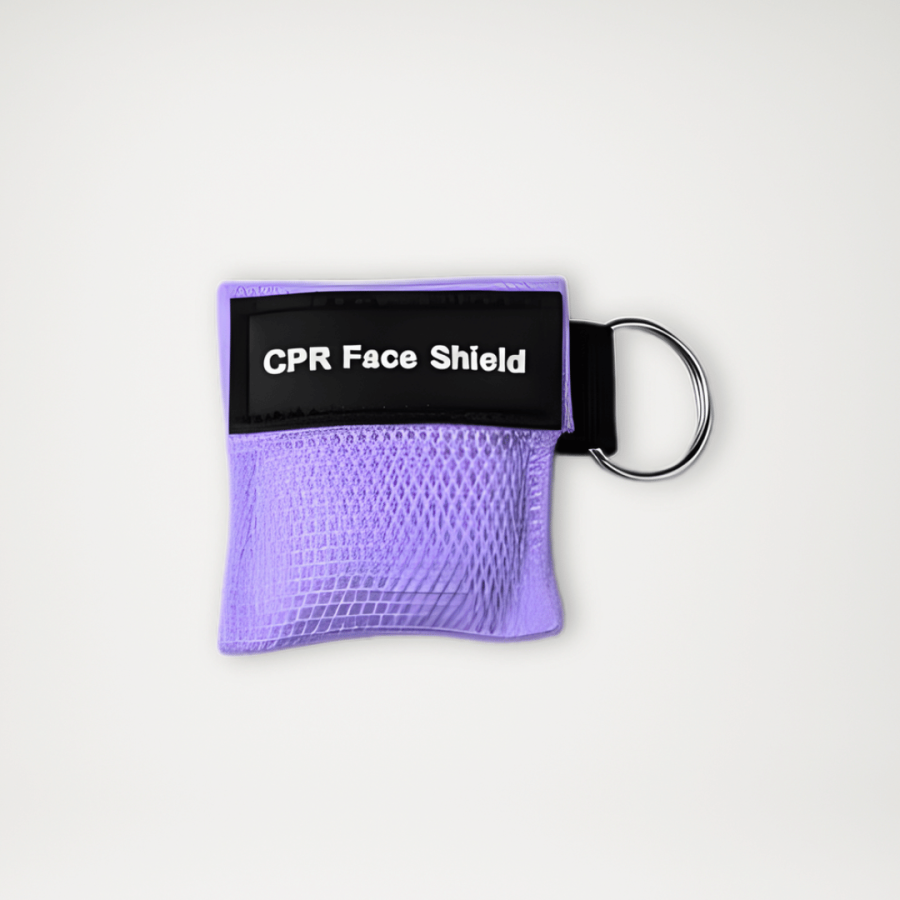 Maska CPR do sztucznego oddychania w kolorze fioletowym jasnym