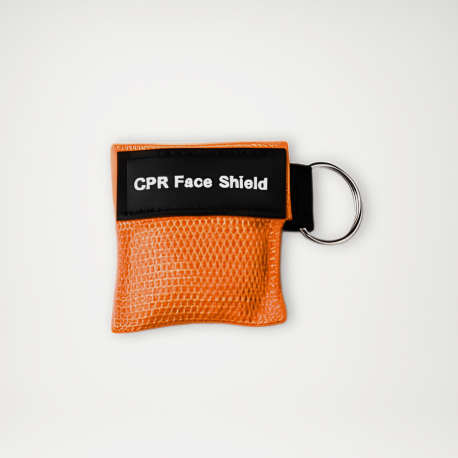 Maska CPR do sztucznego oddychania w kolorze pomarańczowym