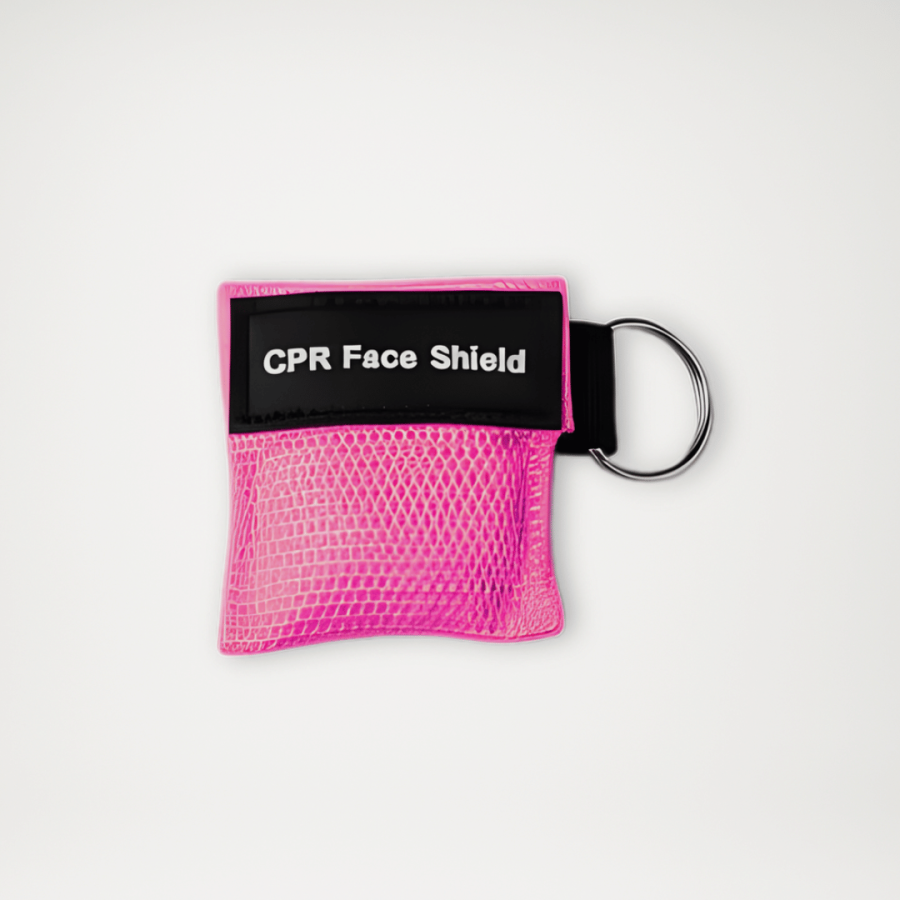 Maska CPR do sztucznego oddychania w kolorze różowym