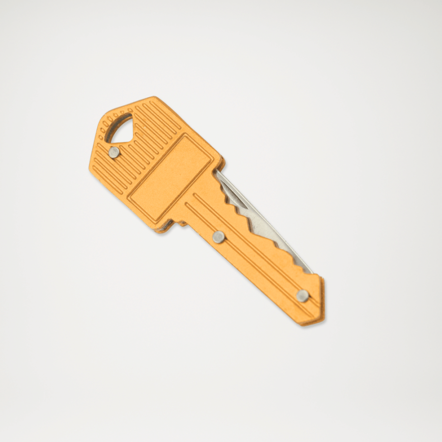 Scyzoryk w formie klucza na breloku złoty