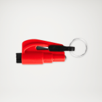 Młotek samochodowy do awaryjnego wybijania szyby i przecinania pasów bezpieczeństwa czerwony