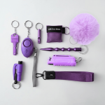 Duży zestaw akcesoriów do samoobrony w kolorze fioletowym Duży zestaw akcesoriów do samoobrony w kolorze fioletowym