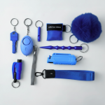 Duży zestaw akcesoriów do samoobrony w kolorze niebieskim Duży zestaw akcesoriów do samoobrony w kolorze niebieskim