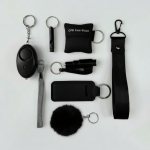 Mały zestaw akcesoriów do samoobrony w kolorze czarnym