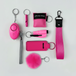 Mały zestaw akcesoriów do samoobrony w kolorze różowym