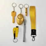 Mini zestaw produktów do samoobrony w kolorze żółtym