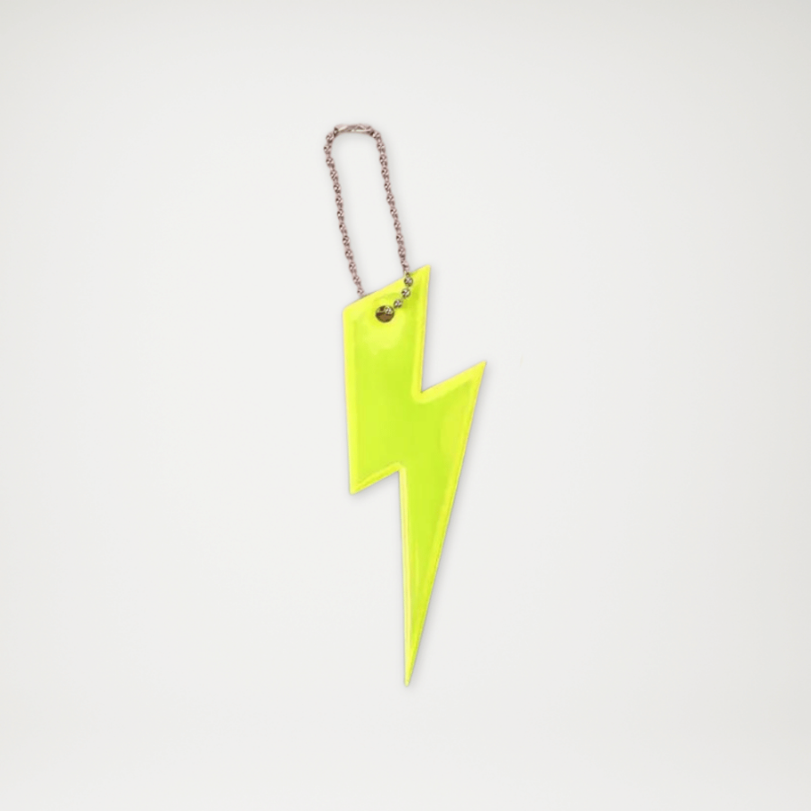 Odblask w kształcie błyskawicy żółty