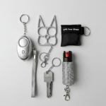 Zestaw akcesoriów do samoobrony Plus w kolorze srebrnym Zestaw akcesoriów do samoobrony Plus w kolorze srebrnym