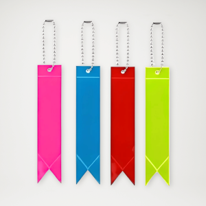 Odblaski w kształcie proporca w różnych kolorach