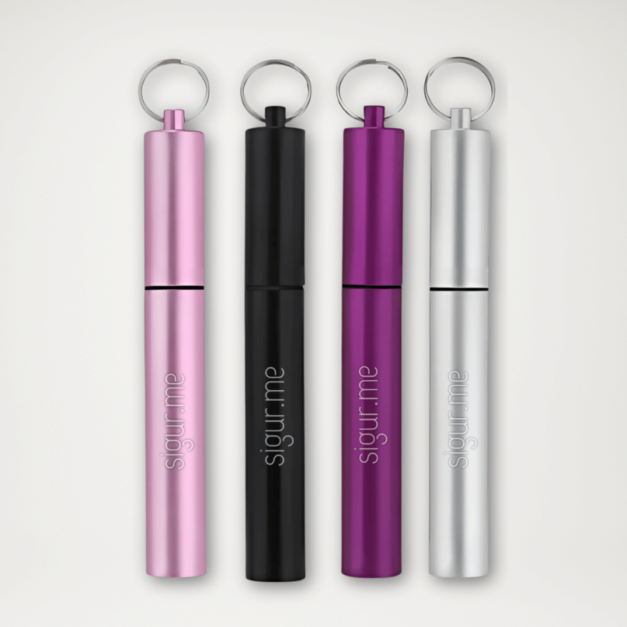 SLO-GLOWNE słomki teleskopowe z karabińczykiem GŁÓWNE