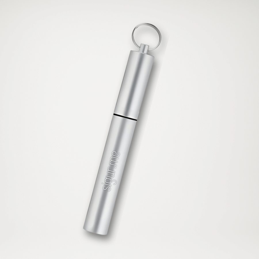 SLO-SR słomka teleskopowa srebrny