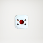 Detektor kamer biały z tyłu