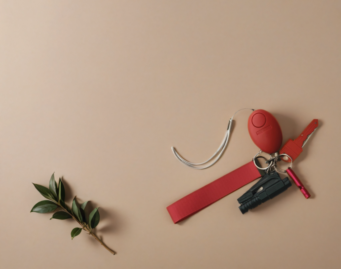 Najważniejsze akcesoria do samoobrony – alarm osobisty, gaz pieprzowy i kubotan na stole. Skuteczne narzędzia dla zwiększenia bezpieczeństwa w sytuacjach zagrożenia.