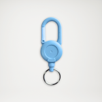 Retraktor duży z karabińczykiem niebieski