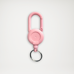 Retraktor duży z karabińczykiem różowy