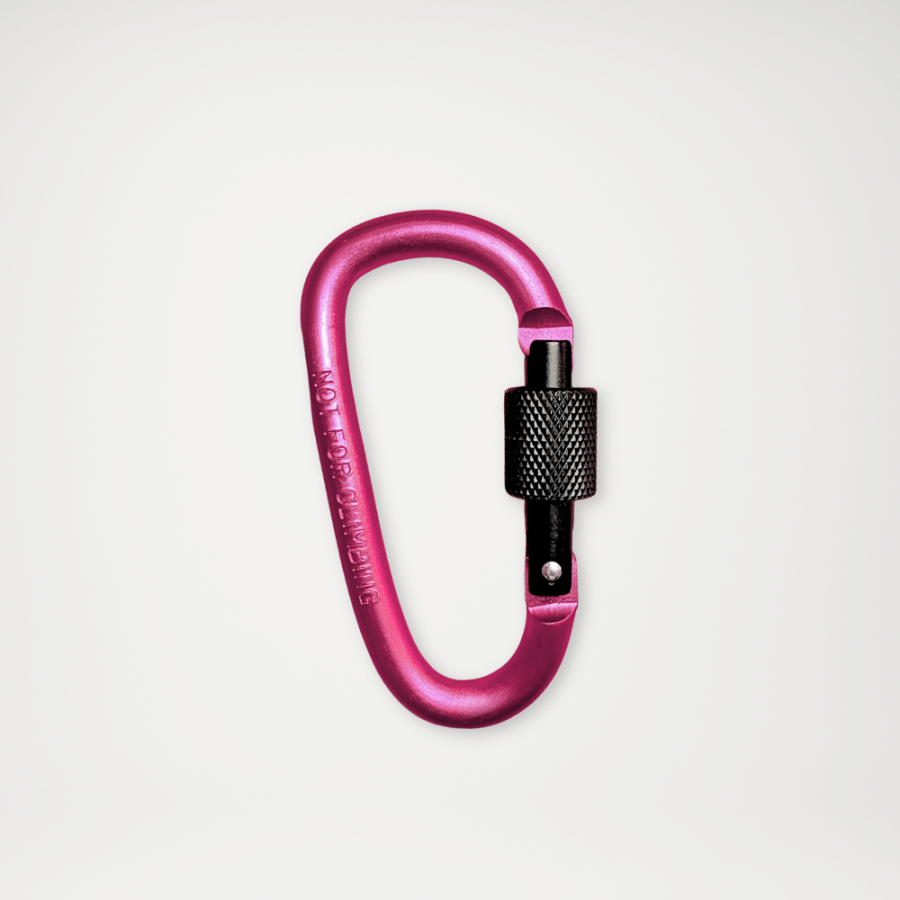 Karabińczyk zakręcany duży różowy