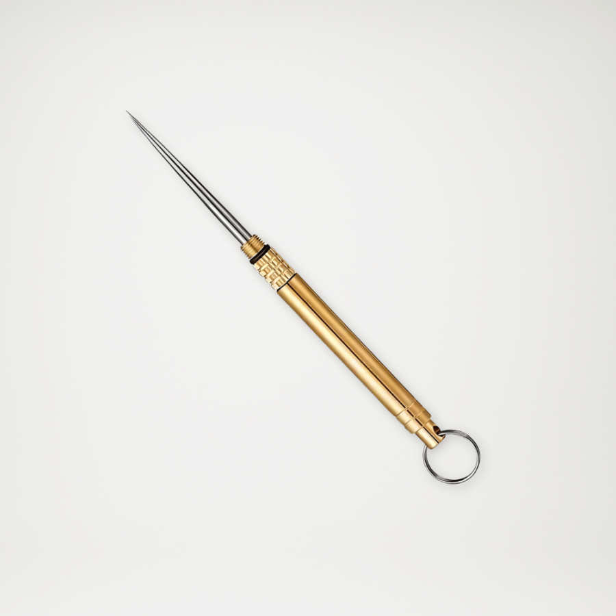 Tytanowa, zakręcana wykałaczka na małym breloku