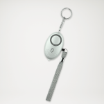 Alarm bezpieczeństwa z latarką srebrny