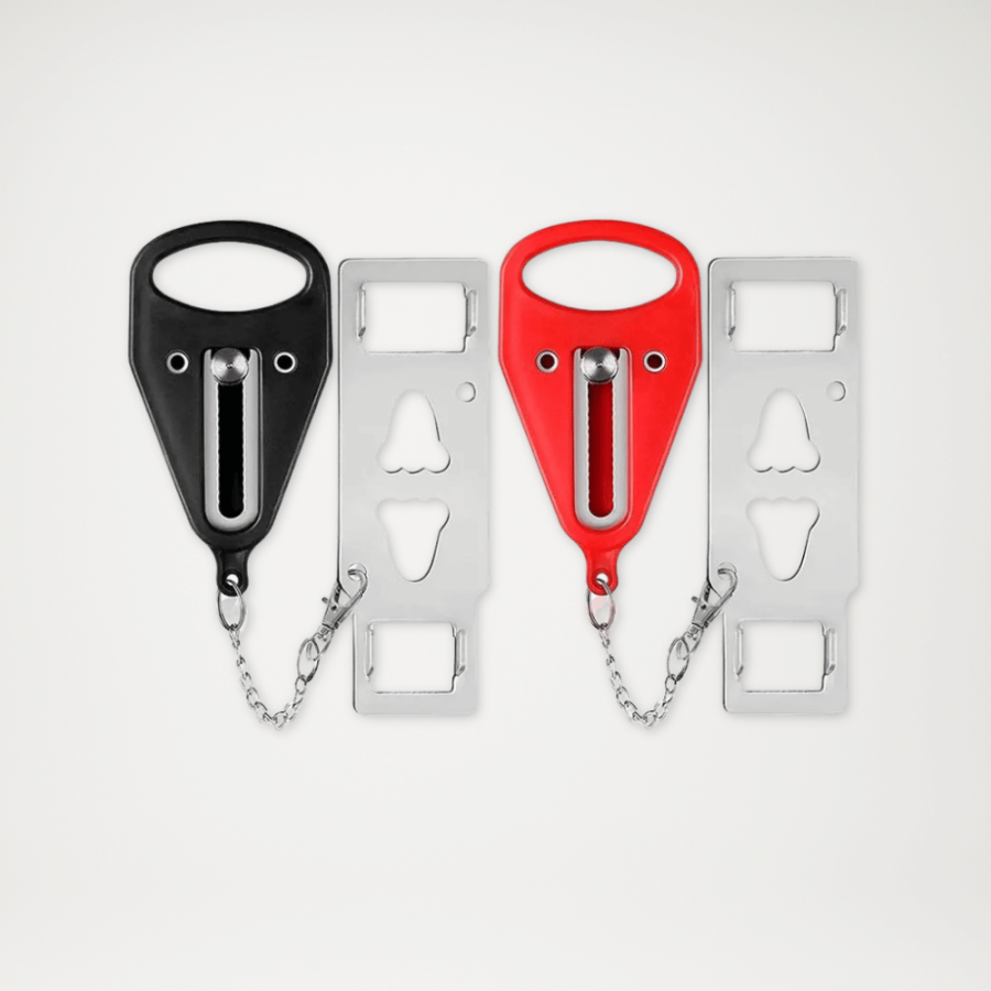 Przenośna blokada do drzwi bezprzylgowych i hotelowych Przenośna blokada do drzwi bezprzylgowych i hotelowych