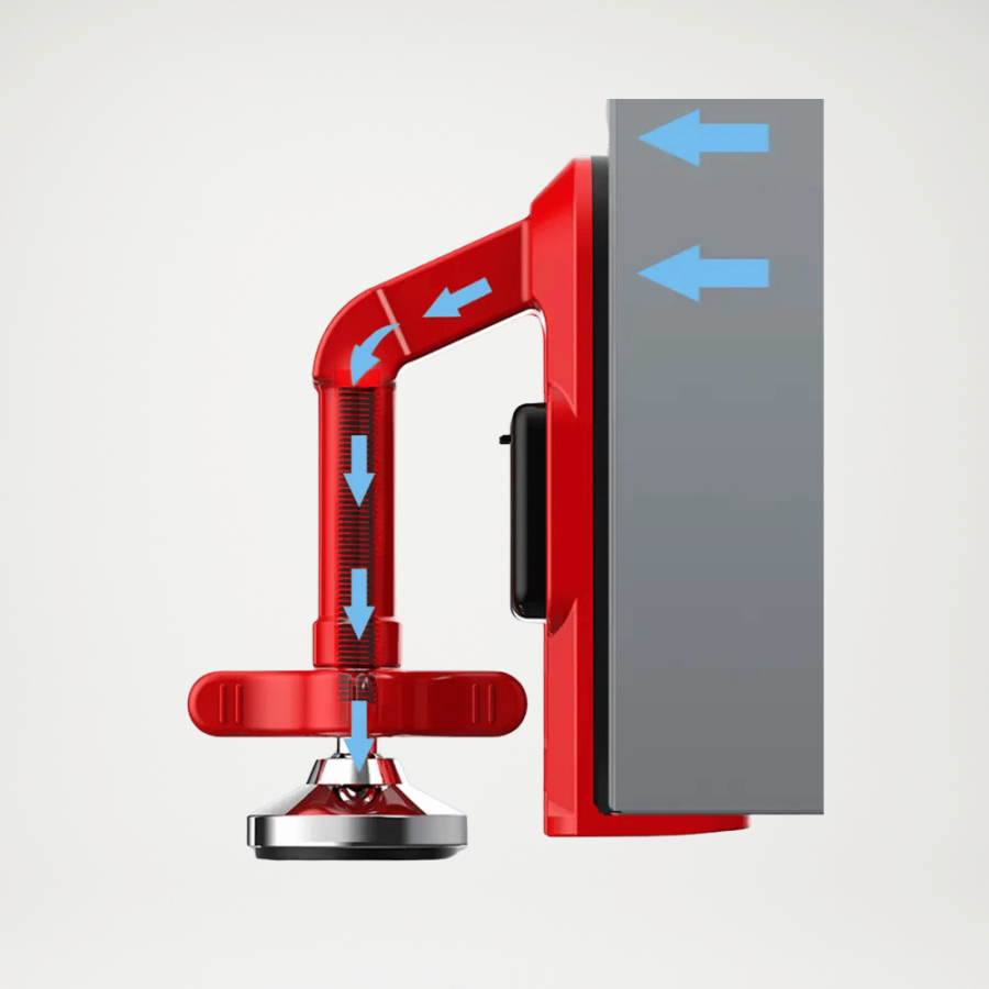 Stalowa blokada pod drzwi z alarmem opis działania