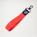 Smycz na nadgarstek z karabińczykiem czerwona