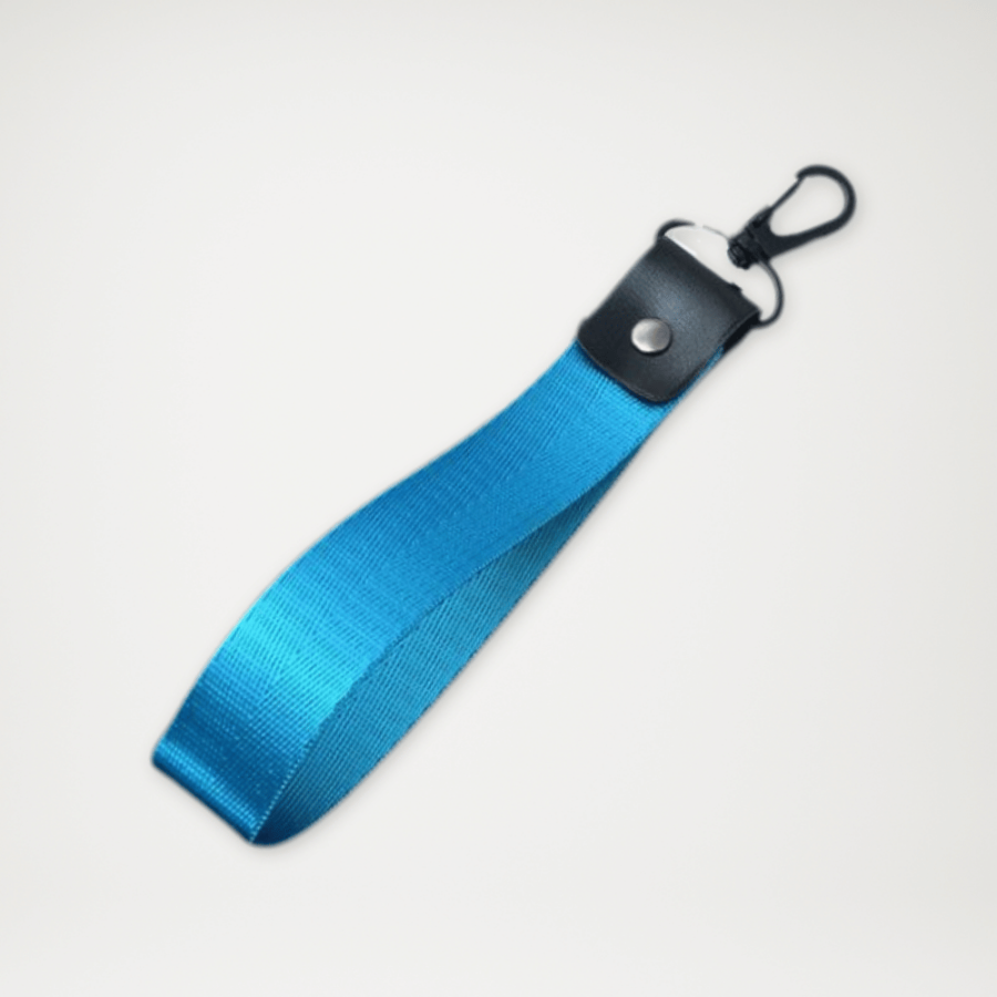 Smycz na nadgarstek z karabińczykiem niebieska