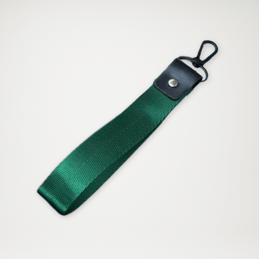Smycz na nadgarstek z karabińczykiem zielona