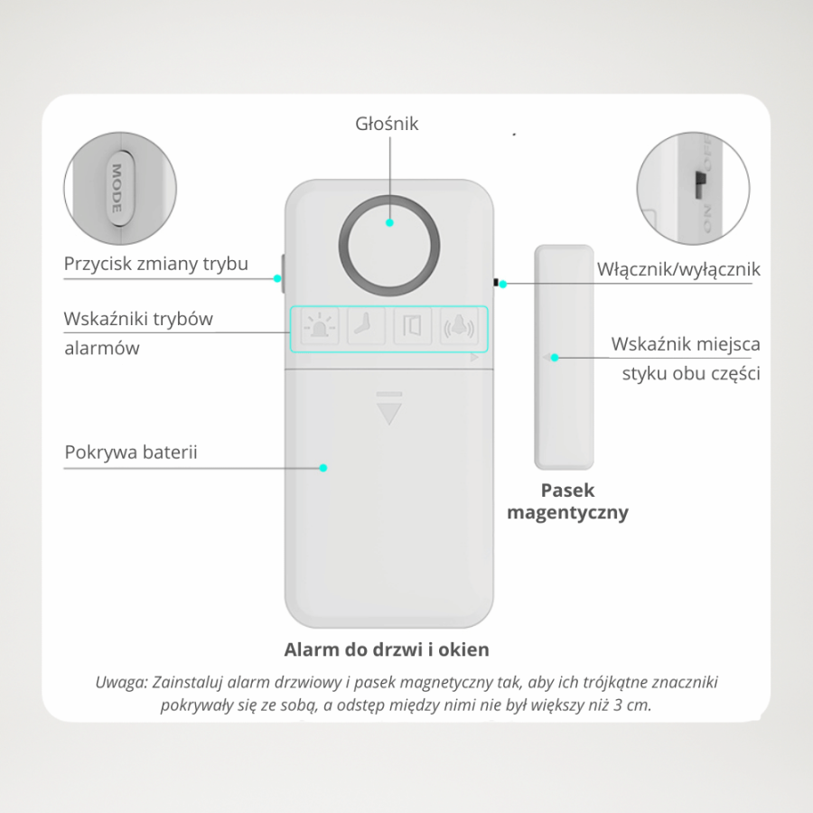 Alarm Bezpieczeństwa Do Drzwi i Okien