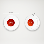 Przycisk SOS - Cichy Alarm WiFi wymiary