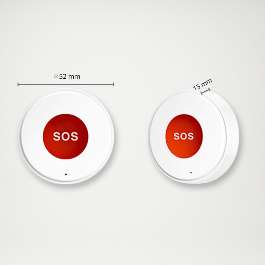 Przycisk SOS - Cichy Alarm WiFi wymiary
